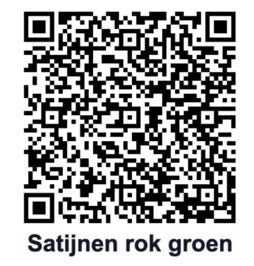 Product-QR — Satijnen rok groen